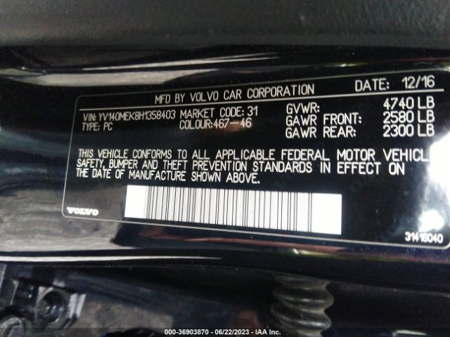 YV140MEK8H1358403 Volvo V60 T5 Premier