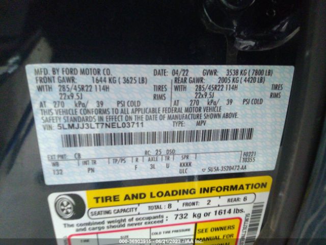 5LMJJ3LT7NEL03711 Lincoln Navigator L Reserve
