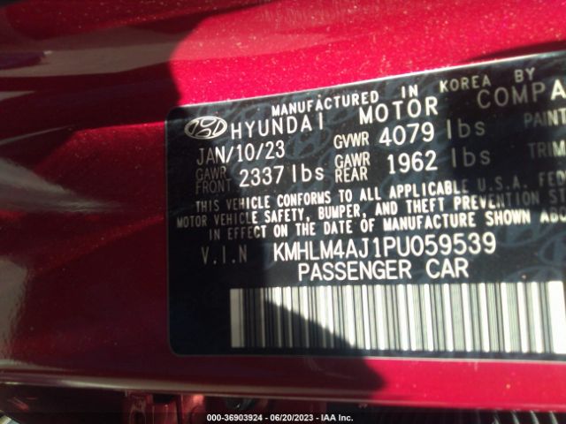 Hyundai Elantra Hybrid Blue 2023 KMHLM4AJ1PU059539 Image 16