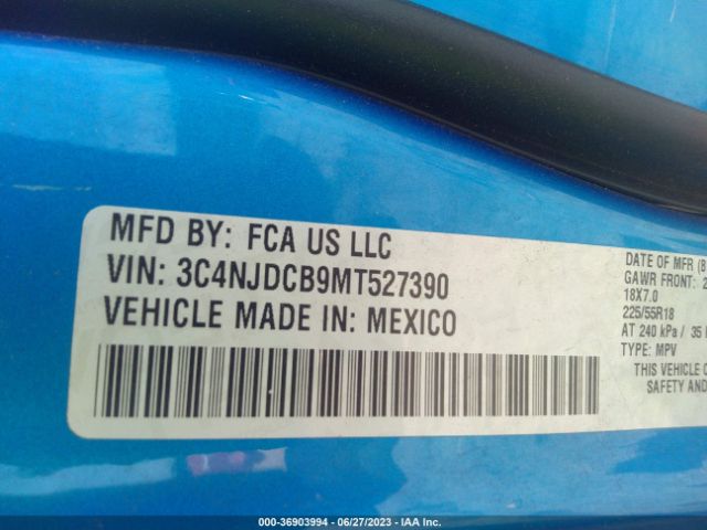 3C4NJDCB9MT527390 Jeep Compass Limited