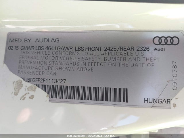 WAUBFGFF2F1113427 Audi S3/a3 2.0t Premium Plus