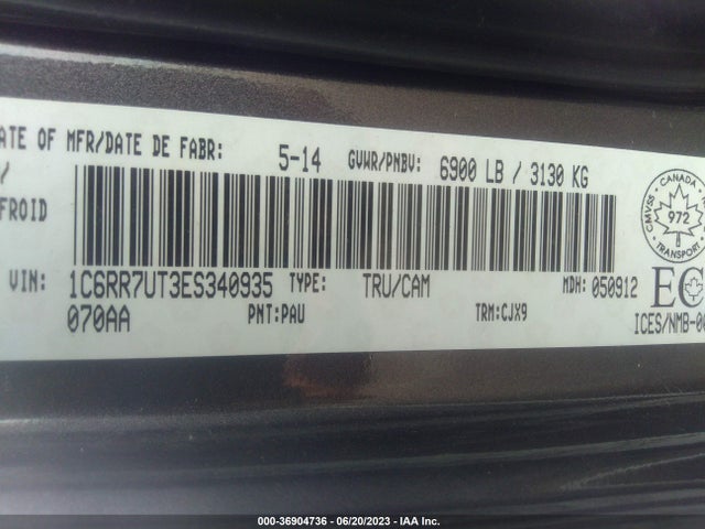 1C6RR7UT3ES340935 RAM 1500 Sport