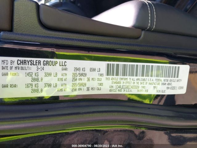 1C4RJECG8EC465920 Jeep Grand Cherokee Overland