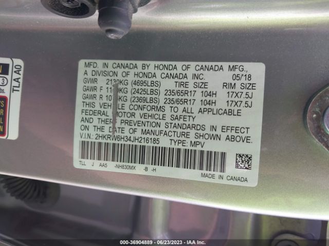 2HKRW6H34JH216185 Honda CR-V LX