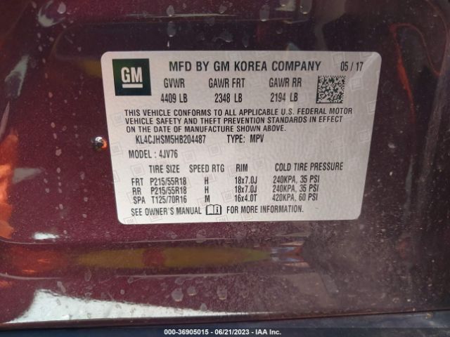 KL4CJHSM5HB204487 Buick Encore Premium