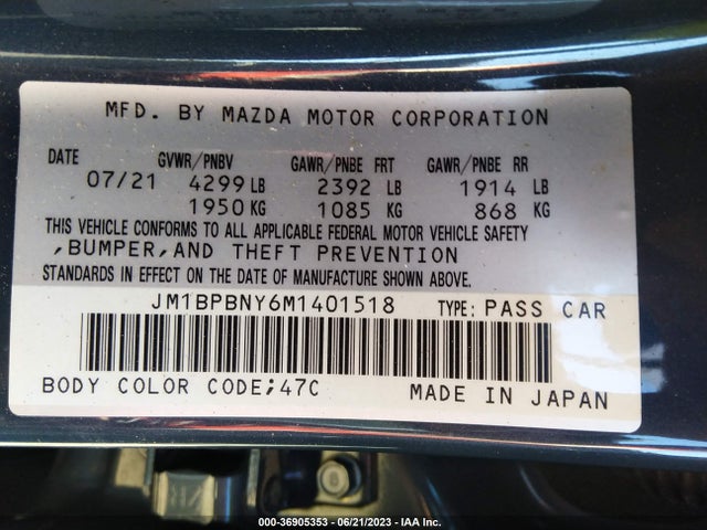 Mazda Mazda3 Hatchback 2.5 Turbo Premium Plus 2021 JM1BPBNY6M1401518 Image 9