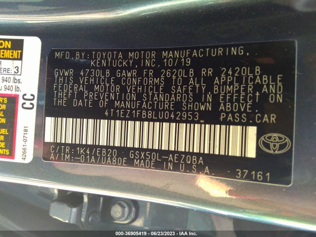 2020 Toyota Avalon, VIN: 4T1EZ1FB8LU042953
