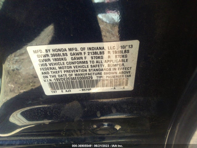 Acura Ilx 2.4l Premium Pkg 2014 19VDE2E56EE000529 Image 9
