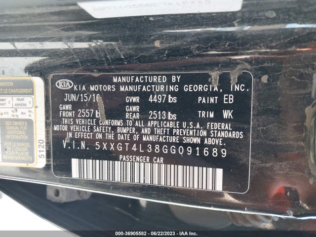 KIA Optima Lx 2016 5XXGT4L38GG091689 Image 11