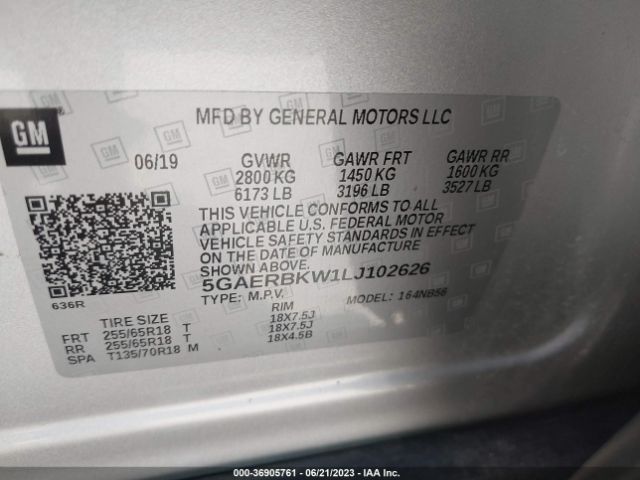 5GAERBKW1LJ102626 Buick Enclave Essence