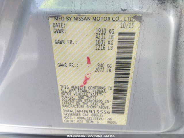 1N4AL3AP4FN915556 Nissan Altima 2.5 S