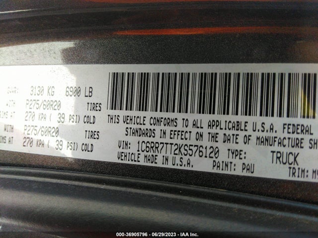 1C6RR7TT2KS576120 RAM 1500 Classic Big Horn