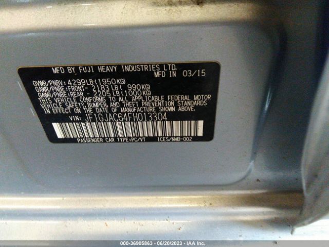 JF1GJAC64FH013304 Subaru Impreza Sedan Premium