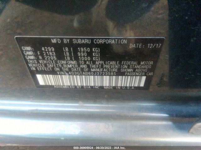4S3GTAB60J3723585 Subaru Impreza Premium