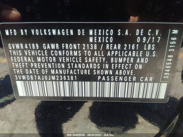 3VWDB7AJ0JM236381 Volkswagen Jetta 1.4t
