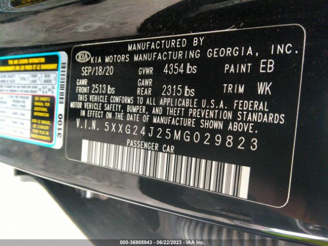 5XXG24J25MG029823 KIA K5 LX