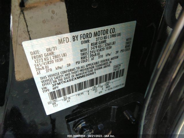 3FMTK4SEXMME00881 Ford Mustang Mach-e Gt
