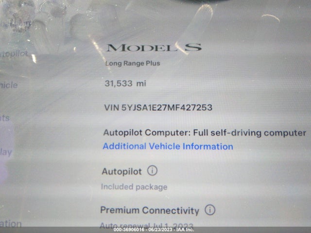Tesla Model S Long Range 2021 5YJSA1E27MF427253 Image 14