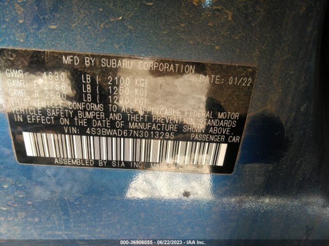 4S3BWAD67N3013295 Subaru Legacy Premium