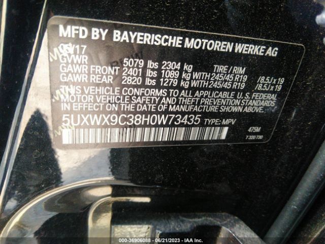 5UXWX9C38H0W73435 BMW X3 Xdrive28i