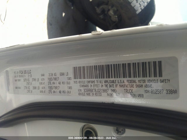 3C6RR6KT8JG219087 RAM 1500 Tradesman