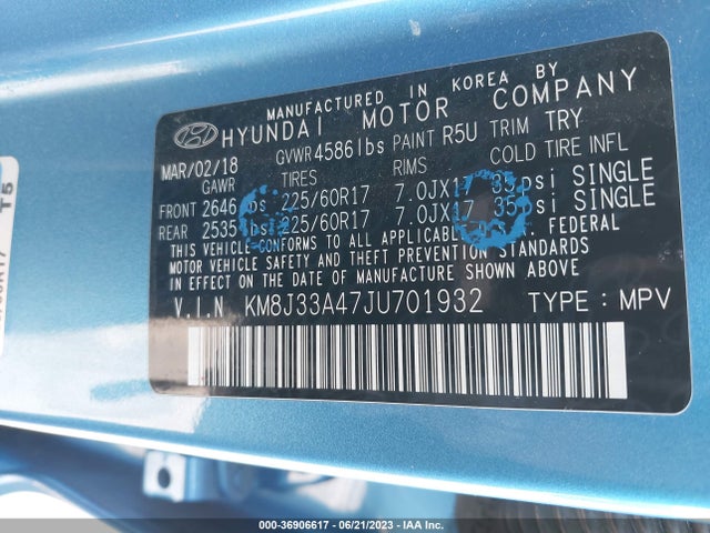 Hyundai TUCSON SEL 2018 KM8J33A47JU701932 Image 16