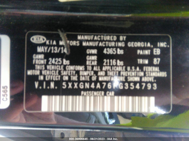 KIA OPTIMA EX 2015 5XXGN4A76FG354793 Image 10