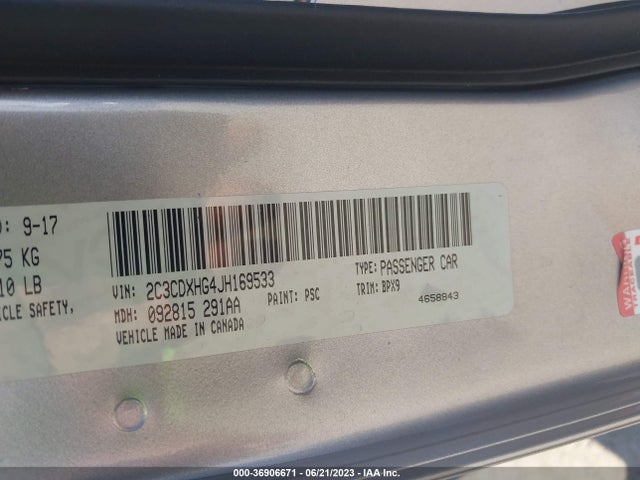 Dodge Charger Sxt Plus 2018 2C3CDXHG4JH169533 Image 10
