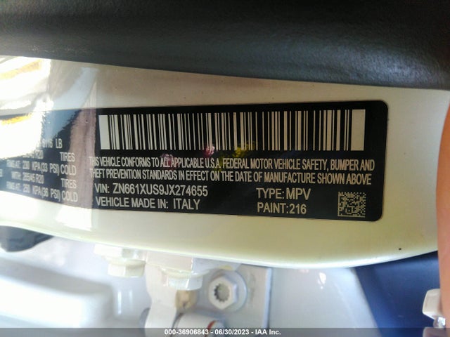 ZN661XUS9JX274655 Maserati Levante Gransport
