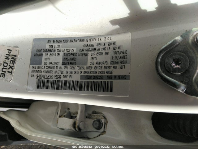 2020 MAZDA CX-30 SELECT PACKAGE VIN: 3MVDMACL6LM116529