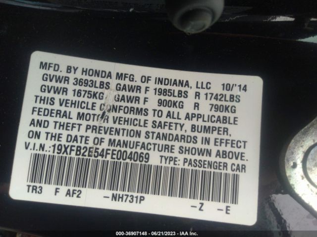 19XFB2E54FE004069 Honda Civic Lx