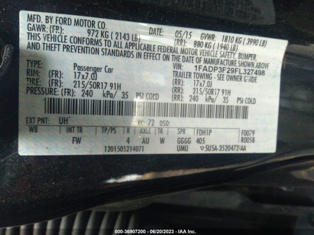 Ford FOCUS SE 2015 1FADP3F29FL327498 Image 14
