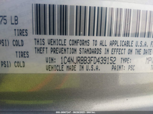 1C4NJRBB3FD439152 Jeep Patriot Altitude Edition