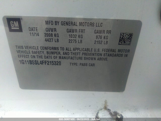 Chevrolet MALIBU LS 2015 1G11B5SL4FF215320 Image 9