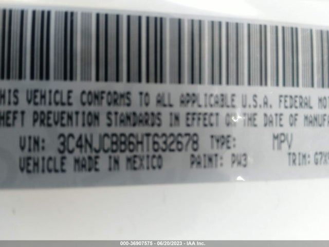 3C4NJCBB6HT632678 Jeep Compass Latitude