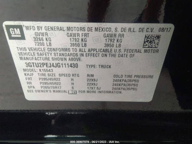 3GTU2PEJ4JG111430 GMC Sierra 1500 Denali