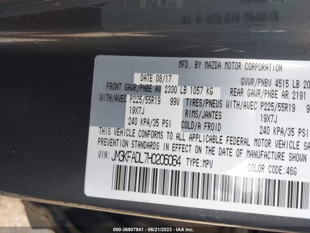 Mazda Cx-5 Grand Touring 2017 JM3KFADL7H0206064 Image 15