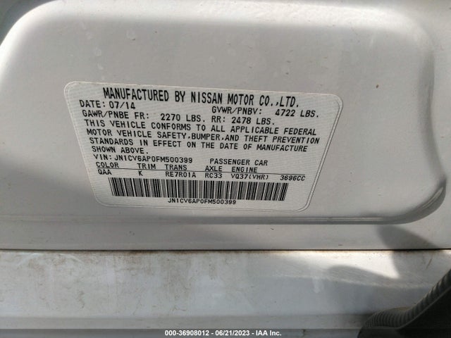 Infiniti Q40 2015 JN1CV6AP0FM500399 Image 9