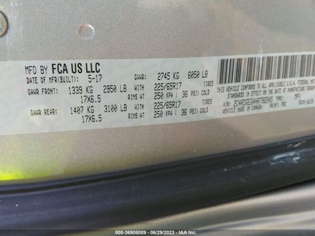 2C4RDGEG4HR792245 Dodge Grand Caravan Gt
