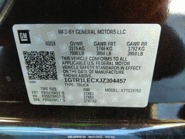 1GTR1LECXJZ304457 GMC SIERRA 1500