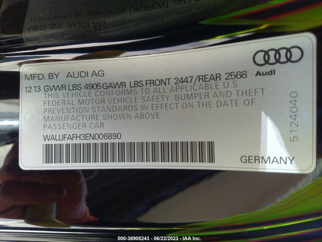 WAUJFAFH3EN006890 Audi A5 Premium Plus