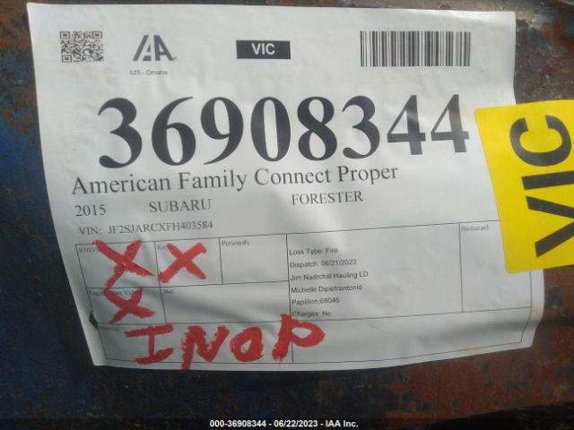 JF2SJARCXFH403584 Subaru Forester 2.5i Limited