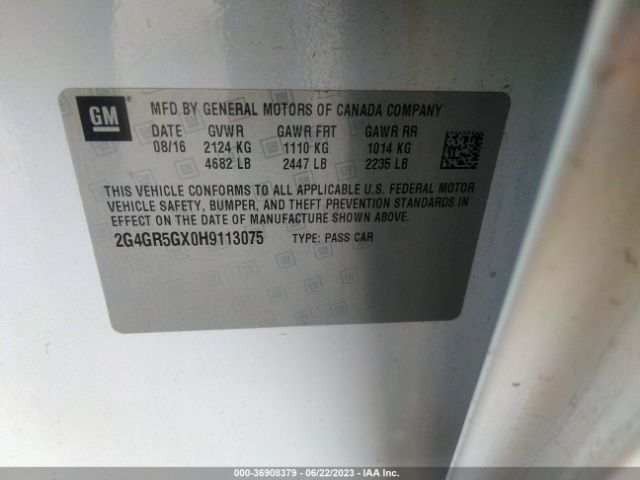 2G4GR5GX0H9113075 Buick Regal Premium Ii