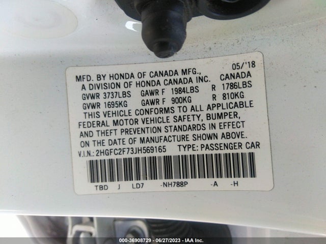 Honda Civic Sedan Ex 2018 2HGFC2F73JH569165 Image 16