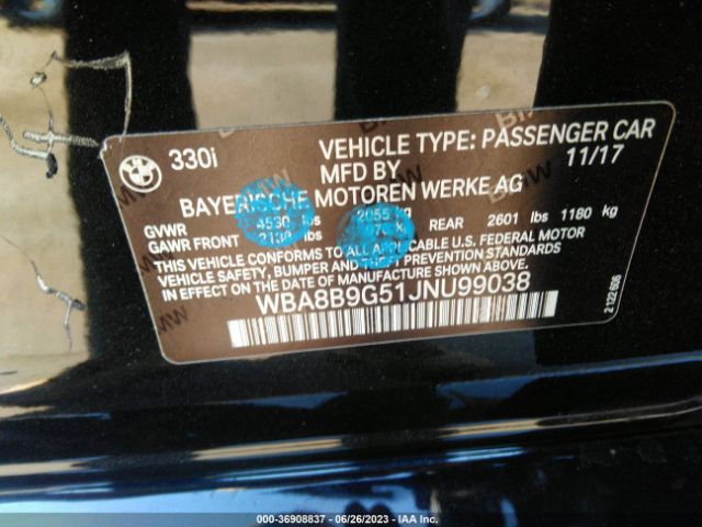 WBA8B9G51JNU99038 BMW 3 Series 330i