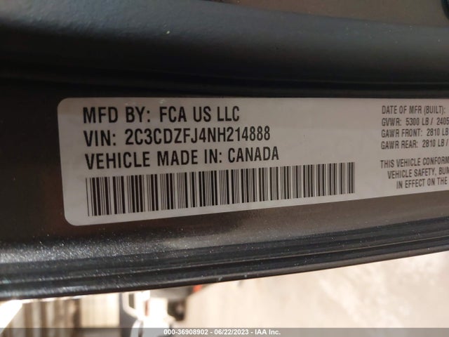 Dodge Challenger R/t Scat Pack 2022 2C3CDZFJ4NH214888 Image 9