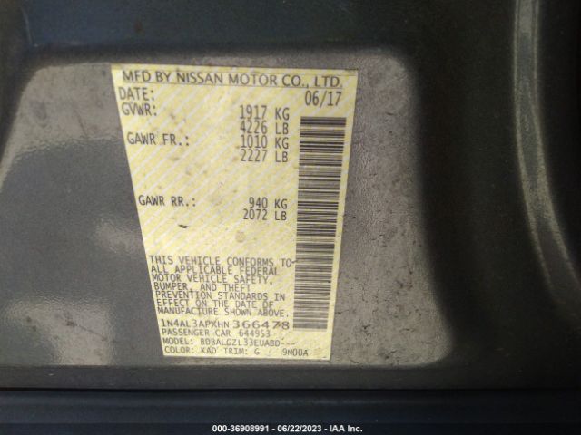 1N4AL3APXHN366478 Nissan Altima 2.5 S