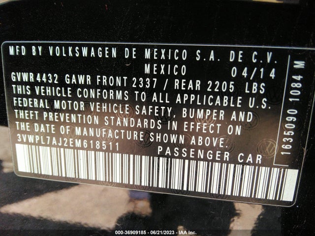 3VWPL7AJ2EM618511 Volkswagen Jetta Sportwagen Tdi