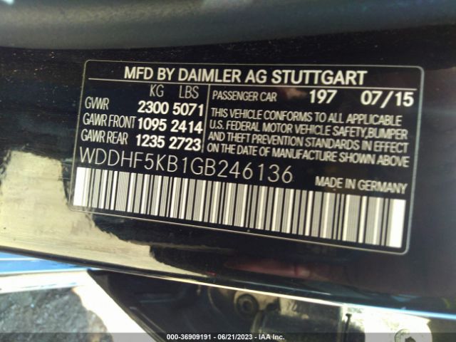 WDDHF5KB1GB246136 Mercedes-Benz E-class E 350