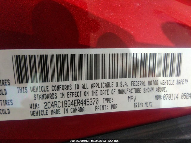 2C4RC1BG4ER445370 Chrysler Town & Country Touring